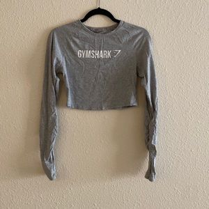 Gray Cropped GYMSHARK Top